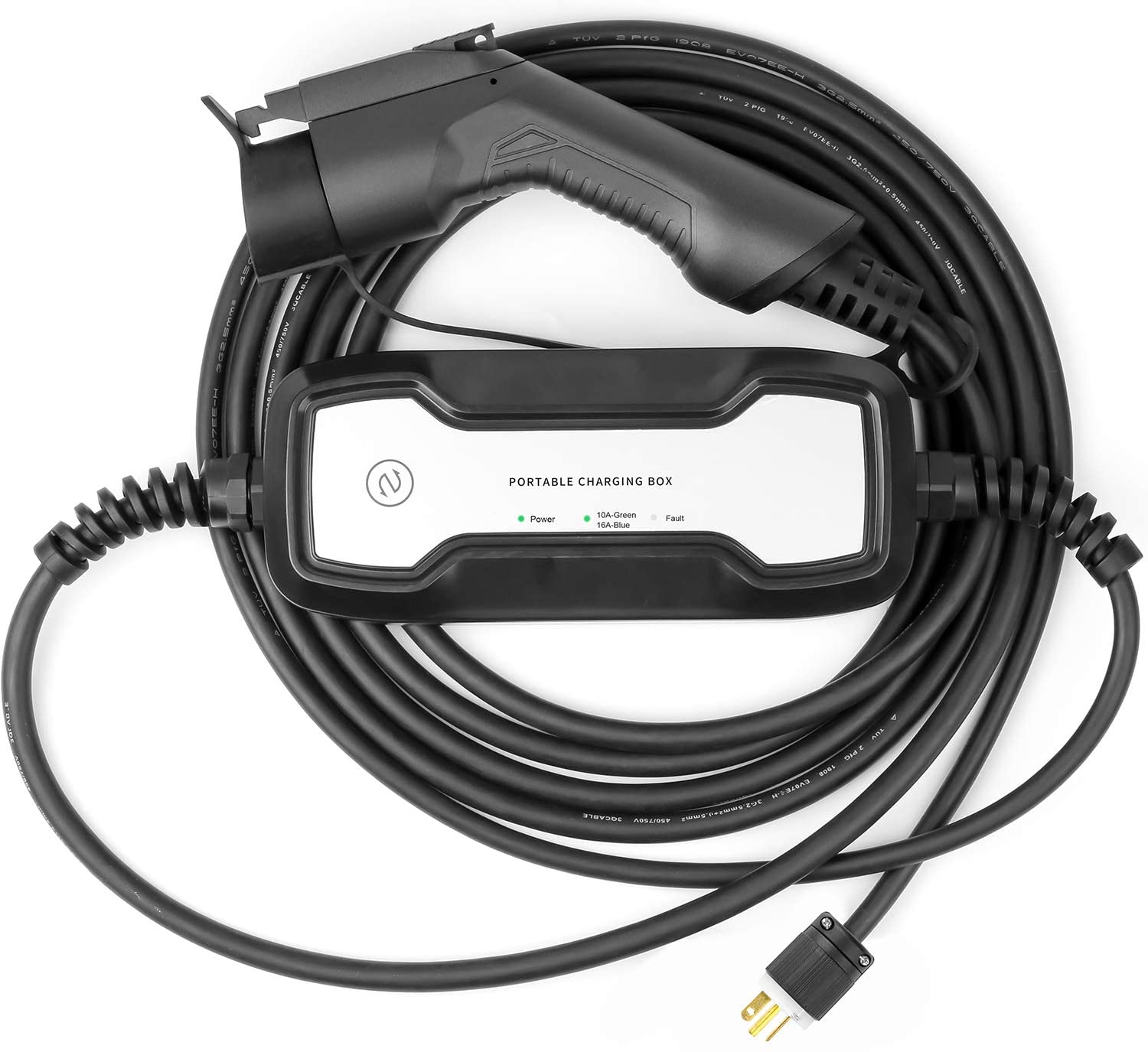 NEMA6-20 and NEMA5-150 Southking Level 1-2 EV Charger Cable Portable EVSE Electric Vehicle Charging Station for Chevy Volt,Tesla Model and All Type 1 SAE J1772 Standard 85-265V, 10/20A, 