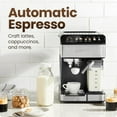 thumbnail image 2 of CaféMaster Pro Espresso Machine, Brew Single Double Shots, Coffee Maker with Built-In Milk Frother f Cappuccino & Latte, XL 1.8 Liter Removable Water Reservoir - Stainless Steel, 2 of 4