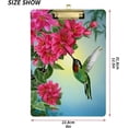thumbnail image 2 of FMSHPON Hummingbird Flowers Clipboard Hardboard Wood Nursing Clip Board and Pull for Standard A4 Letter 13x9 inches, 2 of 7