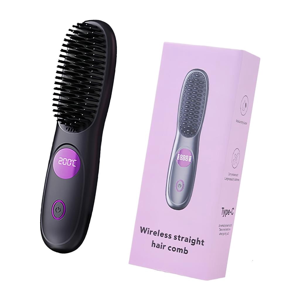 Professional Straightening Brush with Infra Red Light & Negative