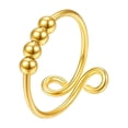 thumbnail image 1 of 3 Pcs d'Anneaux Rotatifs en Spirale Argentée Anti-stress et Anxiété, 1 of 8