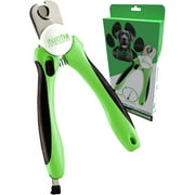 Mighty Paw Dog Nail Clippers & Nail File Set, Built in Safety Grooming Clippers, All Ages, Green