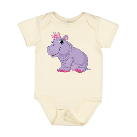 

Inktastic Cute Purple Hippo Gift Baby Girl Bodysuit