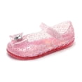 thumbnail image 6 of Princess Girls Sandals Dress up Dance Party Jelly Shoes for Kids Toddler Mary Janes Hot Pink 9.5(25), 6 of 9