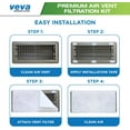 thumbnail image 2 of Complete Premium Vent Register Filters Kit - 72 x 16 Electrostatic Media 120 of Tape (30+ Filters per Roll) for HVAC AC Heating Intake Registers Grilles to Reduce Dust and Allergy, 2 of 9
