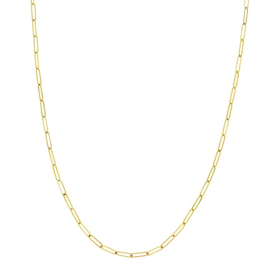 SZUL Women's 14K Solid Yellow Gold Paperclip Necklace - 16 inch