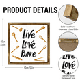 thumbnail image 2 of Eveokoki Kitchen Sign with Rustic Wood Frame 16x16 Inch, Live love bake , Kitchen Decor , Farmhouse Kitchen Decor , Kitchen Decorations Wall Sign , Dining Room Wall Decor Sign, 2 of 5