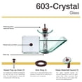 thumbnail image 2 of MR Direct 603 Crystal Vessel Sink Ensemble with an Oil-rubbed Bronze finish waterfall faucet, pop-up drain, and sink ring., 2 of 7
