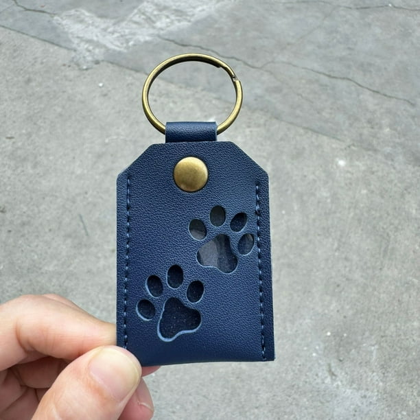 Llavero Conmemorativo de Pelo de Mascota - Bolsa de cuero para guardar pelo de mascotas, diseño de garras, llavero para llaves y bolsas, regalo para pérdida de mascotas para dueños de perros y gatos