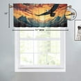 thumbnail image 4 of Eagle Kitchen Valance Curtains Forest Nature Autumn Colorful Sky Privacy Decorative Rod Pocket Short Window Valance Curtains 54 by 18 in, 1 Panel, 4 of 6