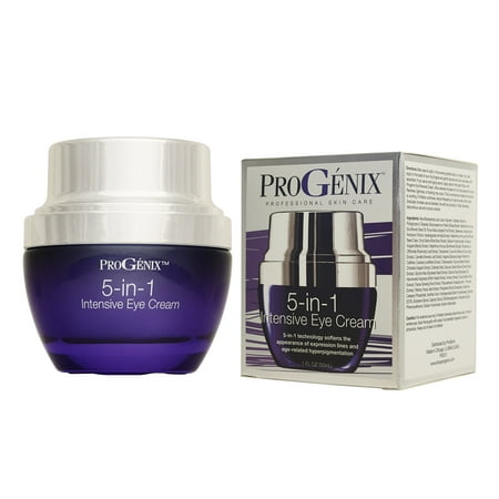 ProGenix 5 in 1 Intensive Eye Cream for Wrinkles, Puffiness, Dark Circles, Sagging, and Expression Lines. 1oz