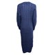 thumbnail image 4 of VISgogo Vestido de Punto de Manga Larga para Mujer, Patrón de Ganchillo Color sólido Acanalado Cuello Redondo Casual Fiesta de Club Largo de una Pieza VISgogo  moda, 4 of 5