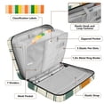 thumbnail image 4 of Haosy Accordion File Organizer Zipper Binder 500 Sheet 6-Tab Expanding File Folder Multi-Pocket 1.2 Inch 3 Ring Orange Green on Cream Squares, 4 of 7