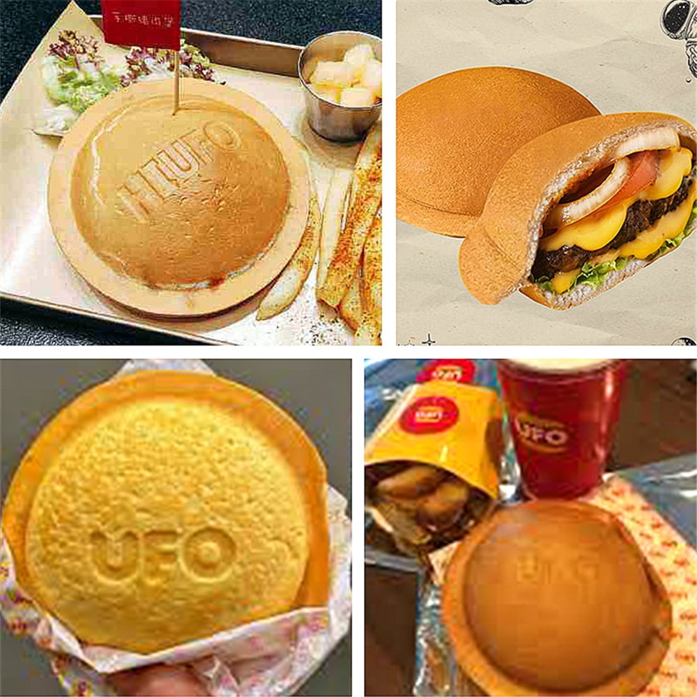 Double Head Burger Waffle Maker, Ice Cream Burger Maker, Commercial Nonstick Hamburger Sandwich Press Baking, Time & Temperature Control