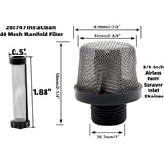 RVKXHD (3+5+5+6PK) Replaces for Graco Paint Sprayer 288716 3/4” Pump Inlet Strainer 288749 288750 288747 60 100 40 Mesh Gun Filters InstaClean Manifold Filter Fits Graco Magnum X5/7 ProX7 ProX9 SG2/3
