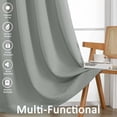 thumbnail image 6 of Chyhomenyc Silver Grey Blackout Curtains 78 Inches Long, Thermal Insulated Noise Reducing Solid Soft Privacy Rod Pocket Window Curtains for Living Room Bedroom, Each 40Wx78L Inch, 2 Panels, 6 of 8