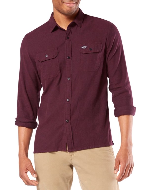 Mens Shirt Button Down All Season Tech Flannel XL