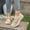 Beige, variant on Women's Embroidery Flats, Embroidery Soft Sole Mesh Upper Spring Summer Big Size Comfortable Shoes Black 7