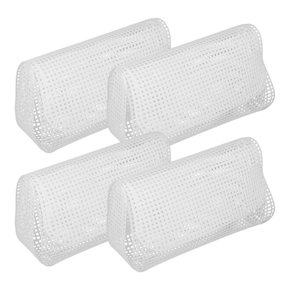 QIFULL 4Pcs White Mesh Sheets Plastic Canvas Durable for Cross Stitch Crochet and Home Decoration