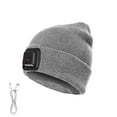 thumbnail image 2 of 2WIN2BUY Unisex Beanie Hat with Light Built in,LED USB Rechargeable Headlamp Beanie,Gifts for Dad Men Husband Winter Warm Knitted Cap,Gray, 2 of 8