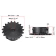 thumbnail image 2 of Uxcell #25 Chain Roller Sprocket, 6mm Bore 1/4" Pitch 19 Tooth Single Strand Chain Sprocket with Set Screws 2Pack, 2 of 6