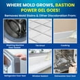 thumbnail image 2 of Bastion Mold Stain Remover Power Gel Cleaner Heavy Duty Cleaning Solution for Front Loader Washing Machine Seal, Bathroom Grout, Shower, Caulk (7 fl oz), 2 of 6