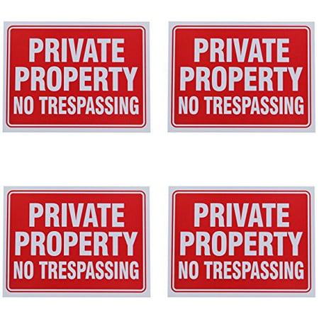 8 Private Property no Trespassing Sign 9 x 12