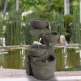 thumbnail image 1 of 2.1 gal Modern Decorative Polyresin Bowl Electric 4-Tier Fountain, 1 of 1