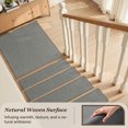 thumbnail image 2 of SIXHOME Non Slip Stair Treads for Wooden Steps 15 Pack 8"x30" Natural Woven Stair Rugs Carpet Stair Tread Rubber Backing Washable Polyester Stair Mats Set Indoor Gray, 2 of 6