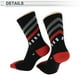 thumbnail image 4 of Calcetines de ciclismo únicos, transpirables, moldeadores, absorbentes de sudor, desodorantes, anti-fricción, rojo negro, tamaño L, 1 par, 4 of 6