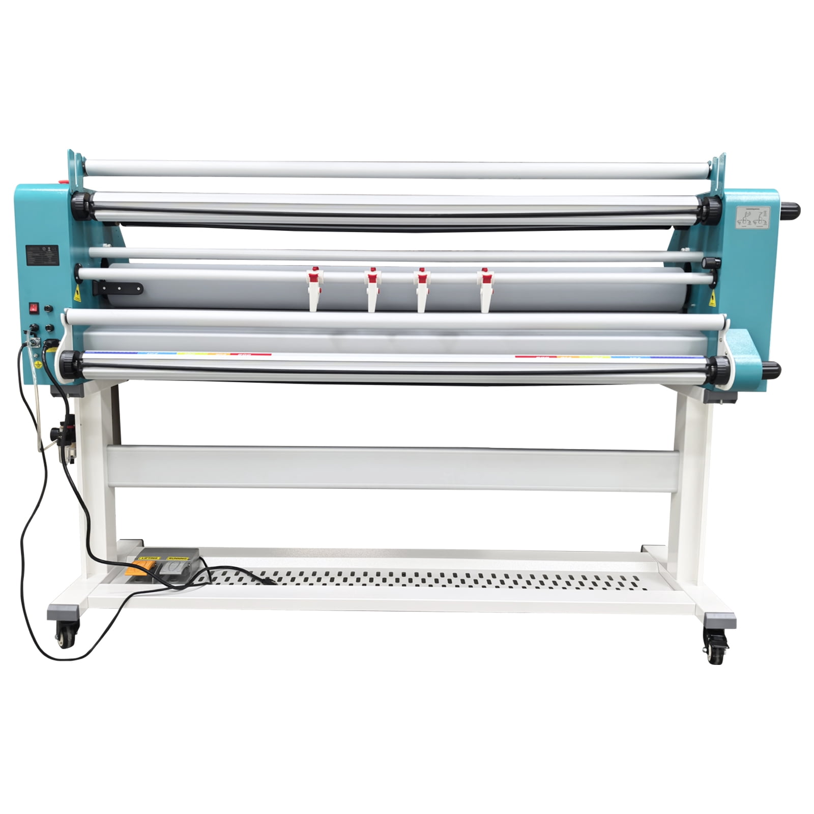 64inch Automatic Pneumatic Laminating Machine Pneumatic Single Sided Cold Laminator 110V 10m/min 0-60˚C Without Air Compressor