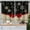 Christmas 1, variant on Christmas Snowflakes Kitchen Curtains Winter Window Curtains Over Sink Set of 2, Black Vintage Rod Pocket Short Tier Curtains for Kitchen, Merry Christmas Small Kitchen Decor (26x36 Inch)