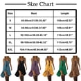 thumbnail image 6 of qolati Sundresses for Women Elegant Classys Laceup Front Sleeveless Boho Midi Dress High Low Hem Ruffle Flowy Beach Vacation Summer Dresses, 6 of 6