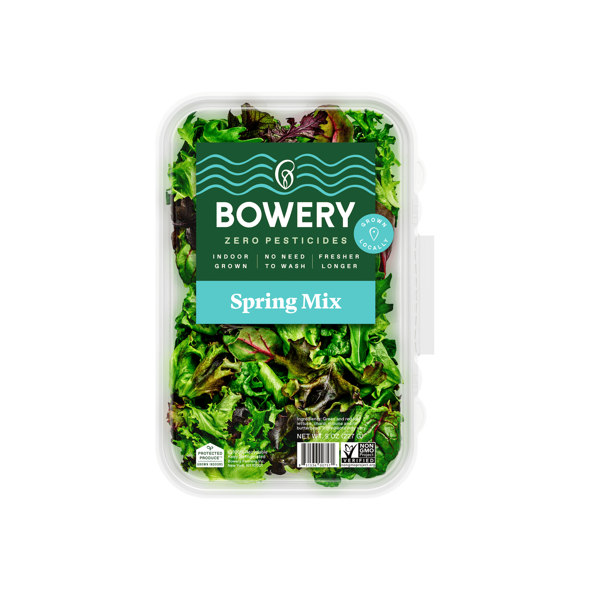 Bowery Farming Spring Mix Pesticide-Free, Locally Grown Salad Greens, 8oz