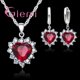thumbnail image 1 of True Love 925 juegos de joyas de plata esterlina para bodas mujeres Zirconia cúbica colgante collar pendientes conjunto regalo de San Valentín Dengxun unisex, 1 of 2
