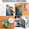 thumbnail image 2 of Tropical Beach Crocodile Tea Towels Set of 6 Hello Summer Kitchen Dish Cloth with Hanging Loop, 18"x28"Lint-Free Absorbent Towel for Kitchen Drying Wiping and Cleaning, 2 of 5