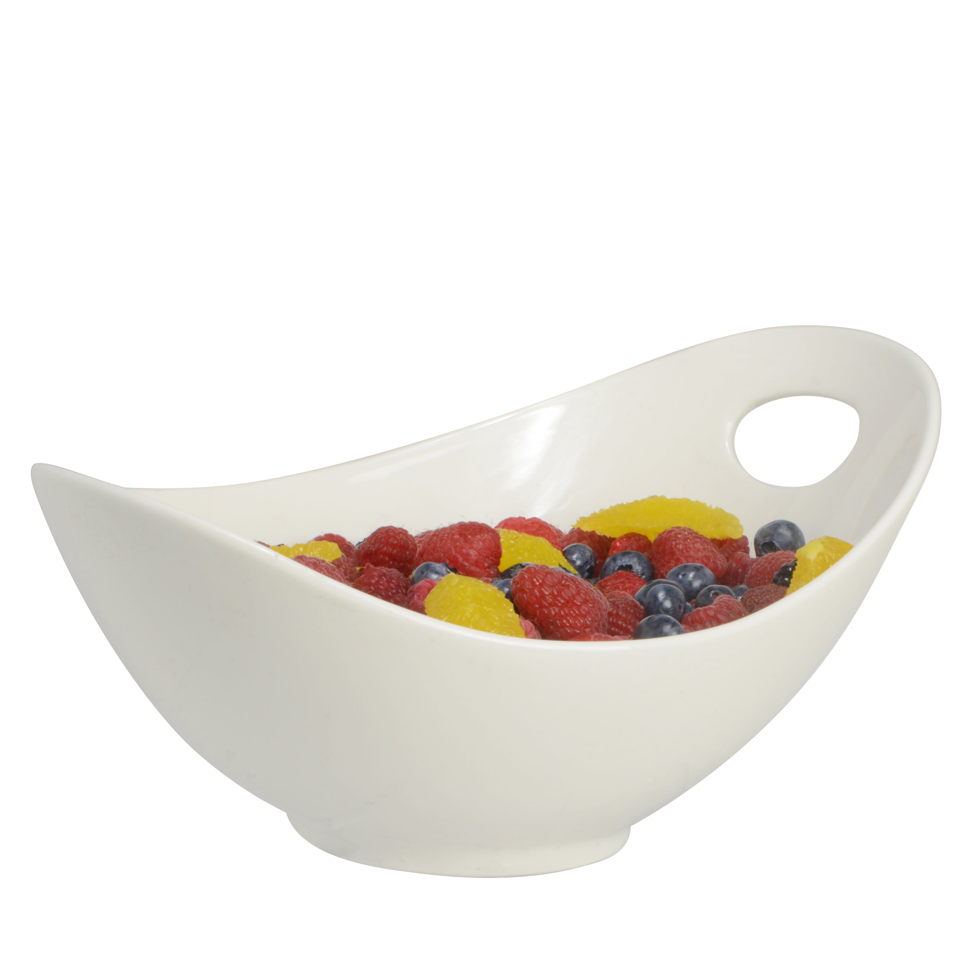 Large Round Pedestal Fruit Bowl, White Wash – High Street Market