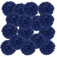 thumbnail image 1 of Uxcell 4" Pom Poms de Papel Flores Bola de Papel para Decoración de Fondo de Fiesta Azul Marino 20 Contar, 1 of 7