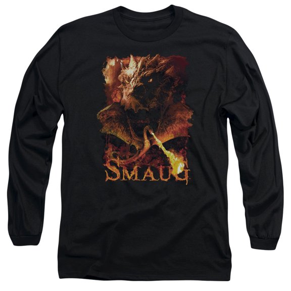 Hobbit Smolder Long Sleeve Adult 18/1 T-Shirt Black