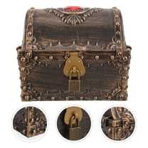 MUSEYA Vintage Pirate Box Plastic Storage for Escape Room Party Supplies 1Pcs