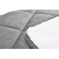 thumbnail image 2 of Velvet/Sherpa Foot Pocket Throw, Dark Gray, One Size, SJH, 2 of 4