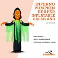 thumbnail image 4 of Way To Celebrate Inferno Pumpkin Reaper Airblown Yard Inflatable, Orange/Green/Black, approximately 20 ft, Halloween, 4 of 7