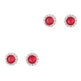 thumbnail image 4 of Qarigey 1 par de pasadores de oreja para mujer, exquisitos reemplazos fáciles de combinar, aretes de fiesta para niñas a la moda, ornamento Rosa roja 2piezas, 4 of 6