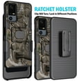 thumbnail image 2 of Case with Clip for Jitterbug Smart4, Nakedcellphone Rugged Ring Grip Cover with Stand and [Belt Hip Holster] for Lively Smart 4 Phone (2023, T608G) - Outdoor Camo Tree Design, 2 of 10