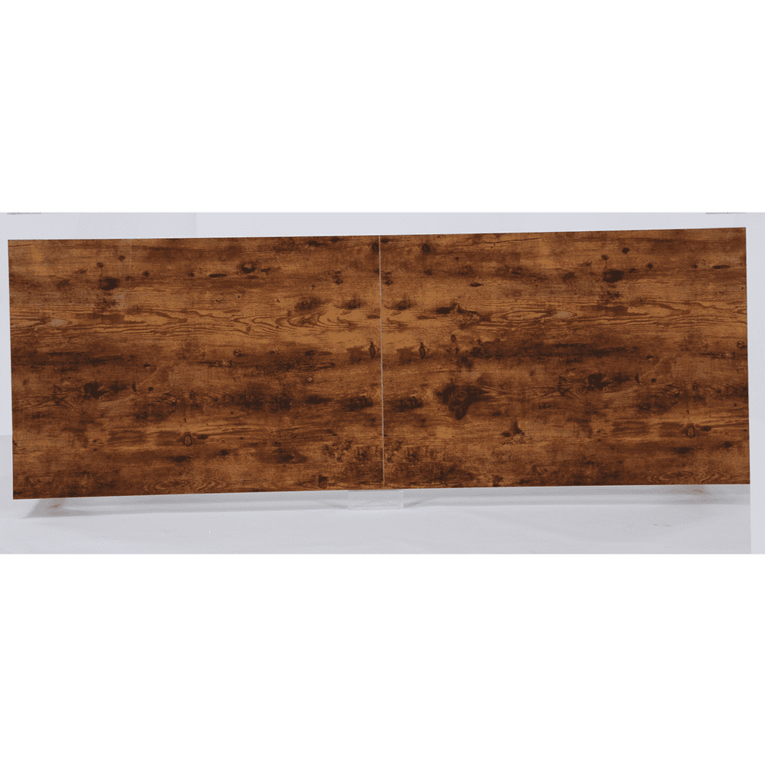 Demi Bonn 78" Executive Computer Desk with Metal Frame, Modern Duty Study Writing Gaming Table for Home Office, Rectangle Conference Table, Brown