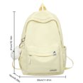 thumbnail image 3 of Mochila escolar informal Mochila de nailon Mochila estilo preppy con varios bolsillos (Amarillo) Sywqhk Para Estrenar, 3 of 8