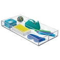 thumbnail image 3 of iDesign Plastic Divided Drawer Organizer, Storage Container for Vanity, Bathroom, Kitchen Drawers, 8" x 16" x 2", Clear, 3 of 5