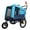 Blue, variant on Outdoor Heavy Duty Foldable Utility Pet Stroller Dog Carriers Bicycle Trailer