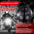 thumbnail image 2 of LAICAIW Wisamic 5-3/4" 5.75" LED Headlight-Compatible with Harley Davidson Dyna Street Bob Super Wide Glide Low Rider Night Rod Train Softail Deuce Custom Sportster Iron 883-Black, 2 of 6