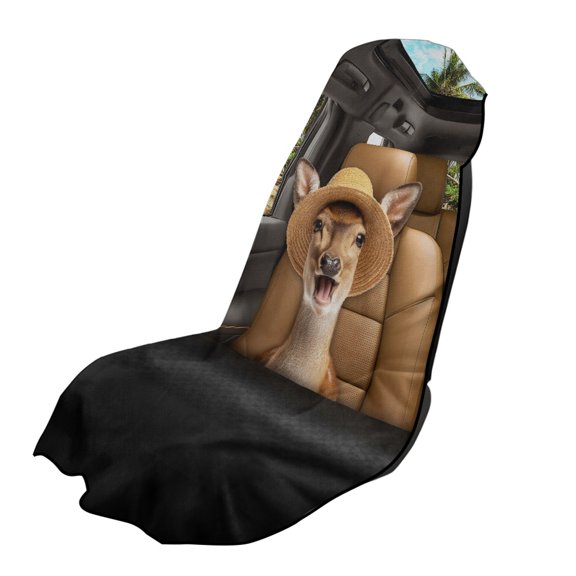 XYZCANDO Car Seat Towel Cover with Fun Deer Print, Car Seat Protector for Outdoor Adventures and Post Workout Trips